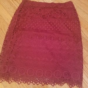 LOFT Lace skirt